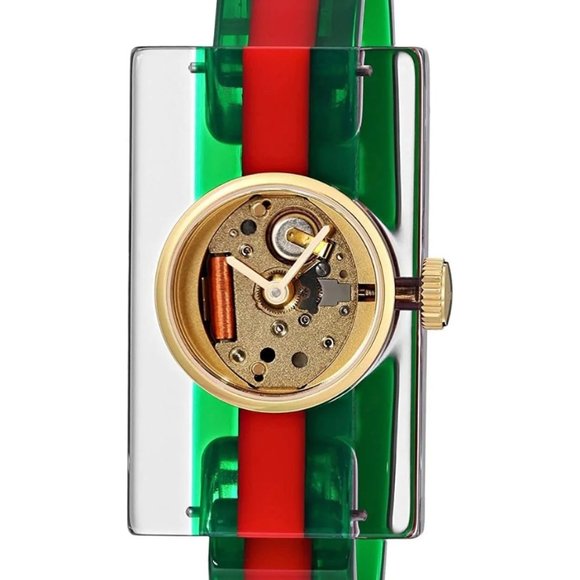 Gucci. Accessories - Gucci Fashion Show Plexiglass Quartz Women's Watch YA143501
